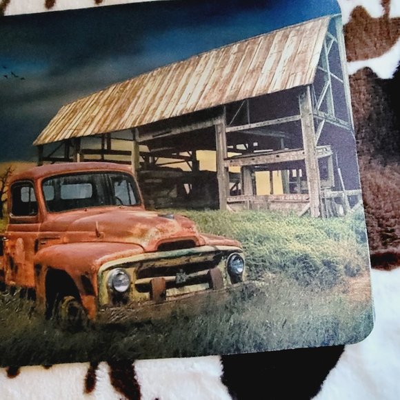 Old Red Truck Computer Non Slip Custom Mouse Pad - Picture 4 of 4
